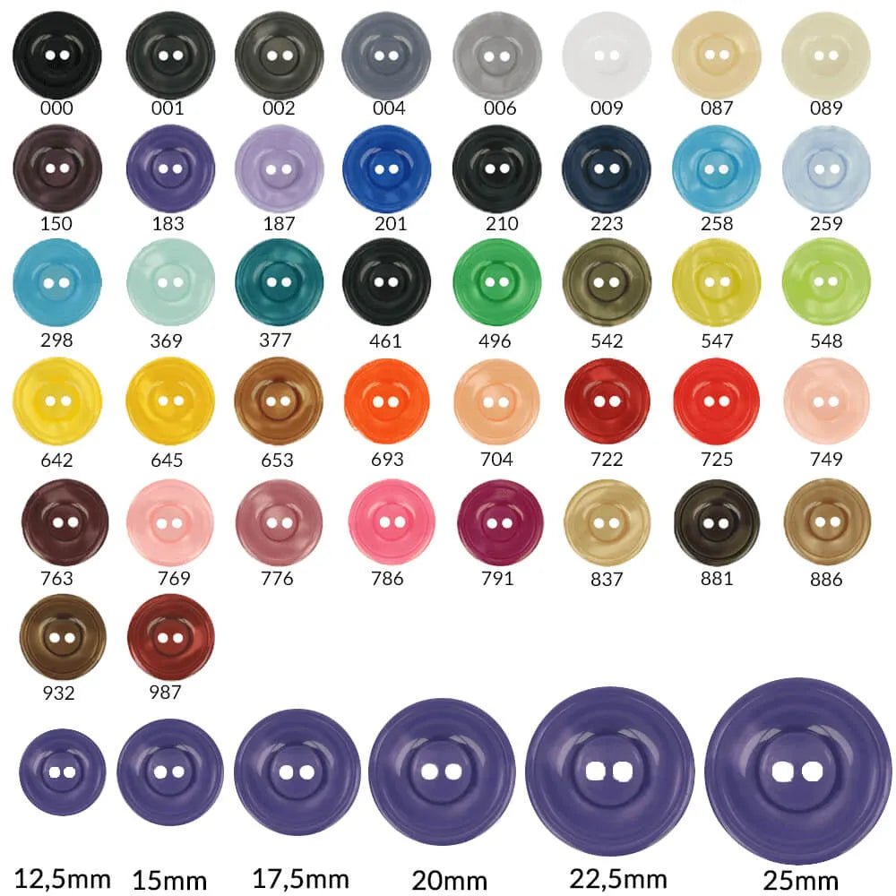 Plastmasas Itāļu pogas 12,5 mm - lillā