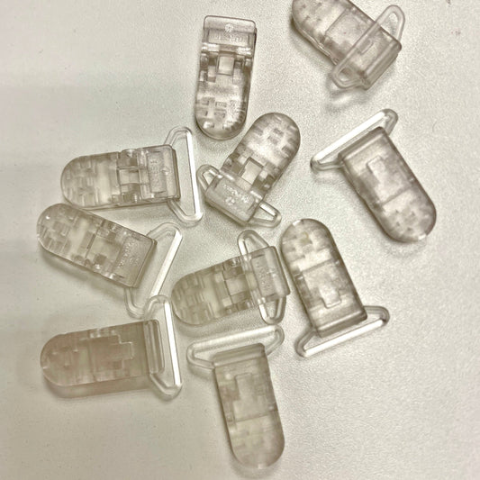 Plastmasas klipsis 20 mm - caurspīdīgs| iepakojumā 5 gab.