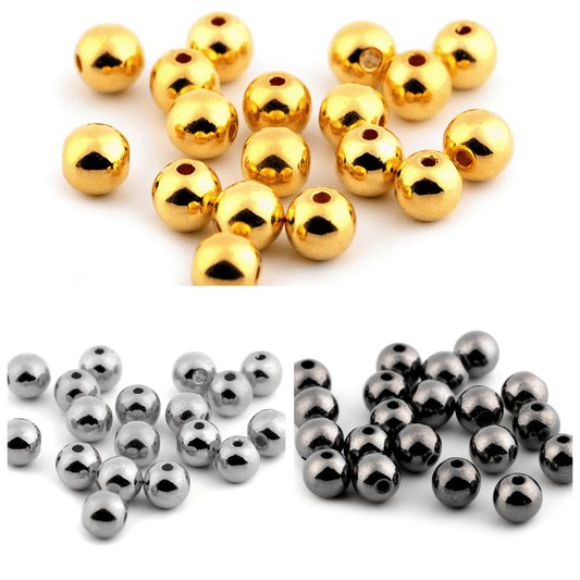 Plastmasas pērlītes ar metālisku spīdumu Ø8 mm 20 g| dažādu toņu