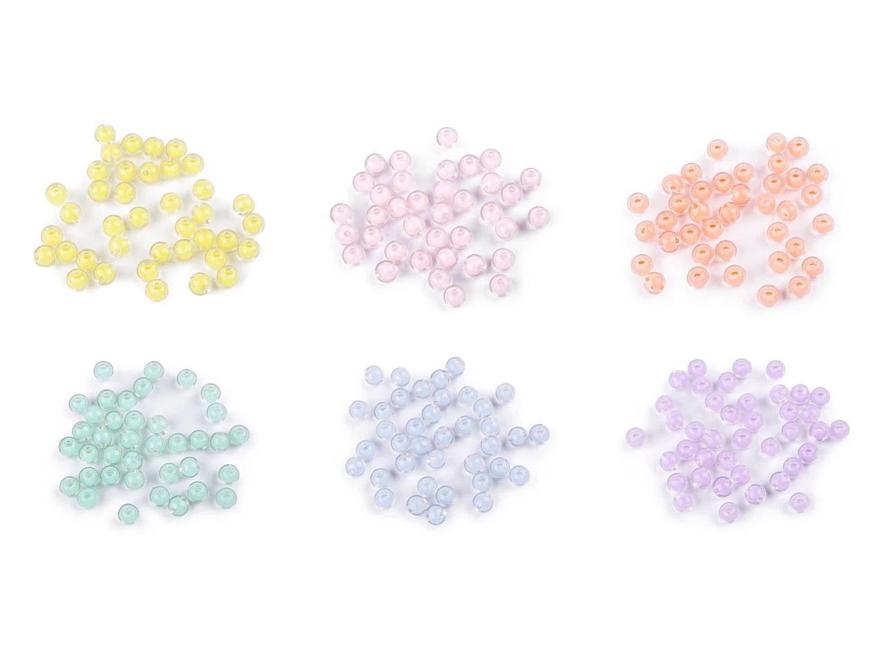 Plastmasas pērlītes Ø8 mm 10 g| dažādu toņu