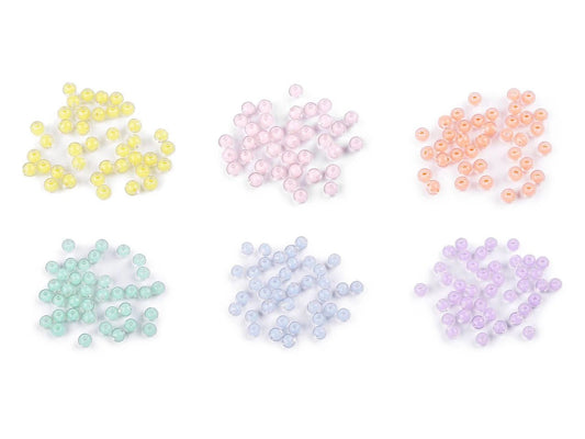 Plastmasas pērlītes Ø8 mm 10 g| dažādu toņu
