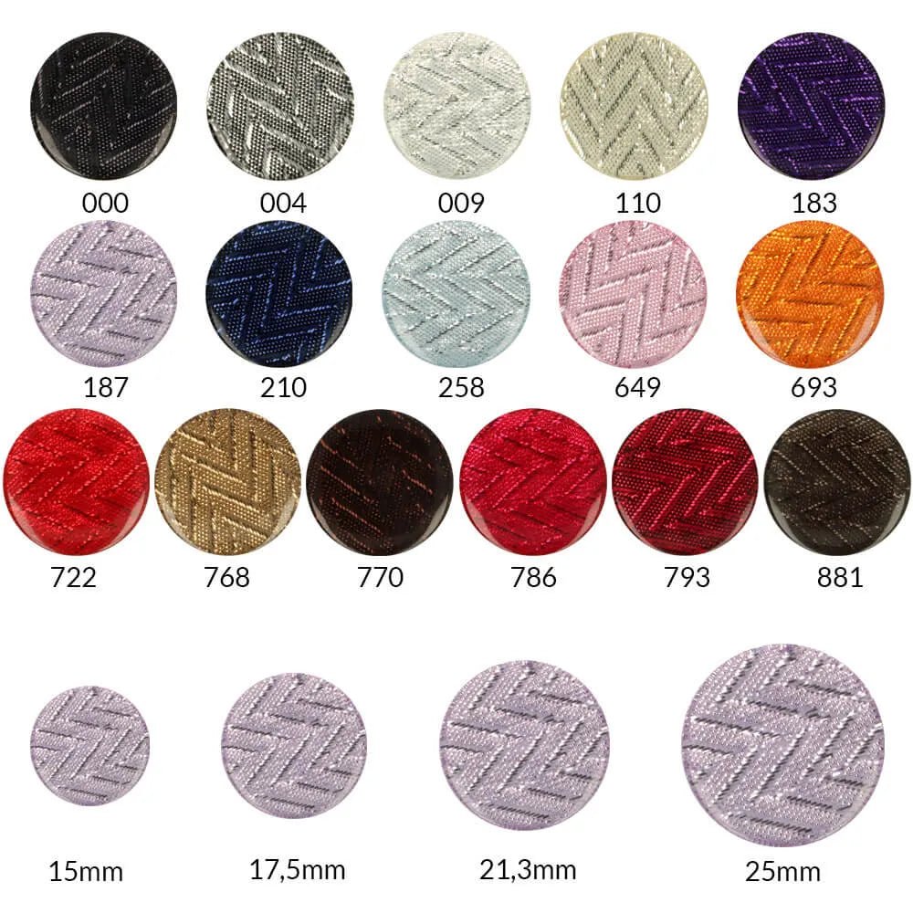 Plastmasas pogas 25 mm - violetas zigzaga motīva