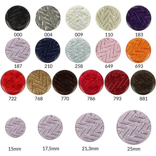 Plastmasas pogas 25 mm - violetas zigzaga motīva