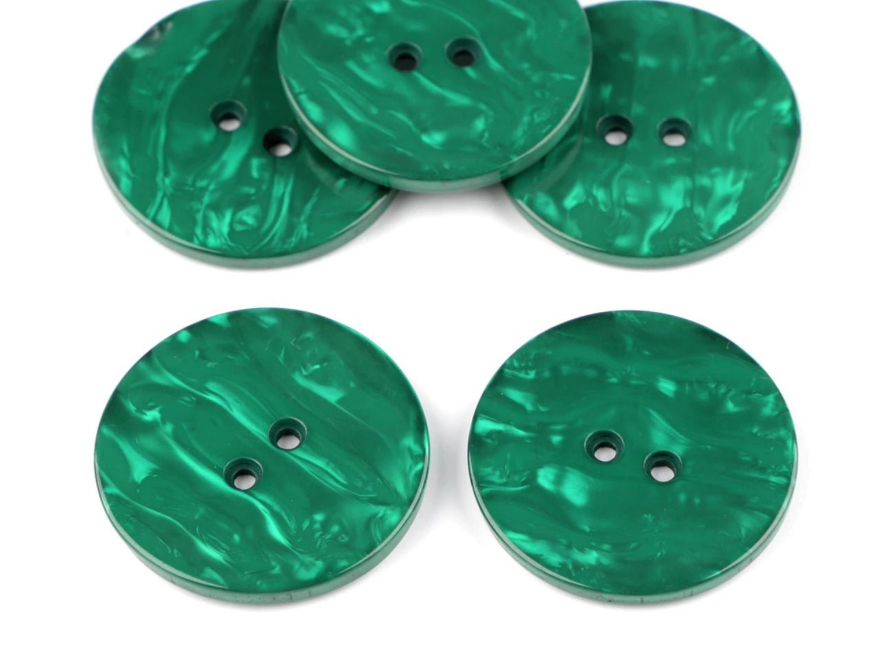 Plastmasas pogas 35 mm - zaļas