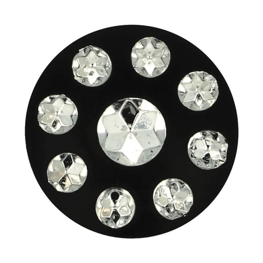 Poga dimantiņi uz mela pamata 15 mm