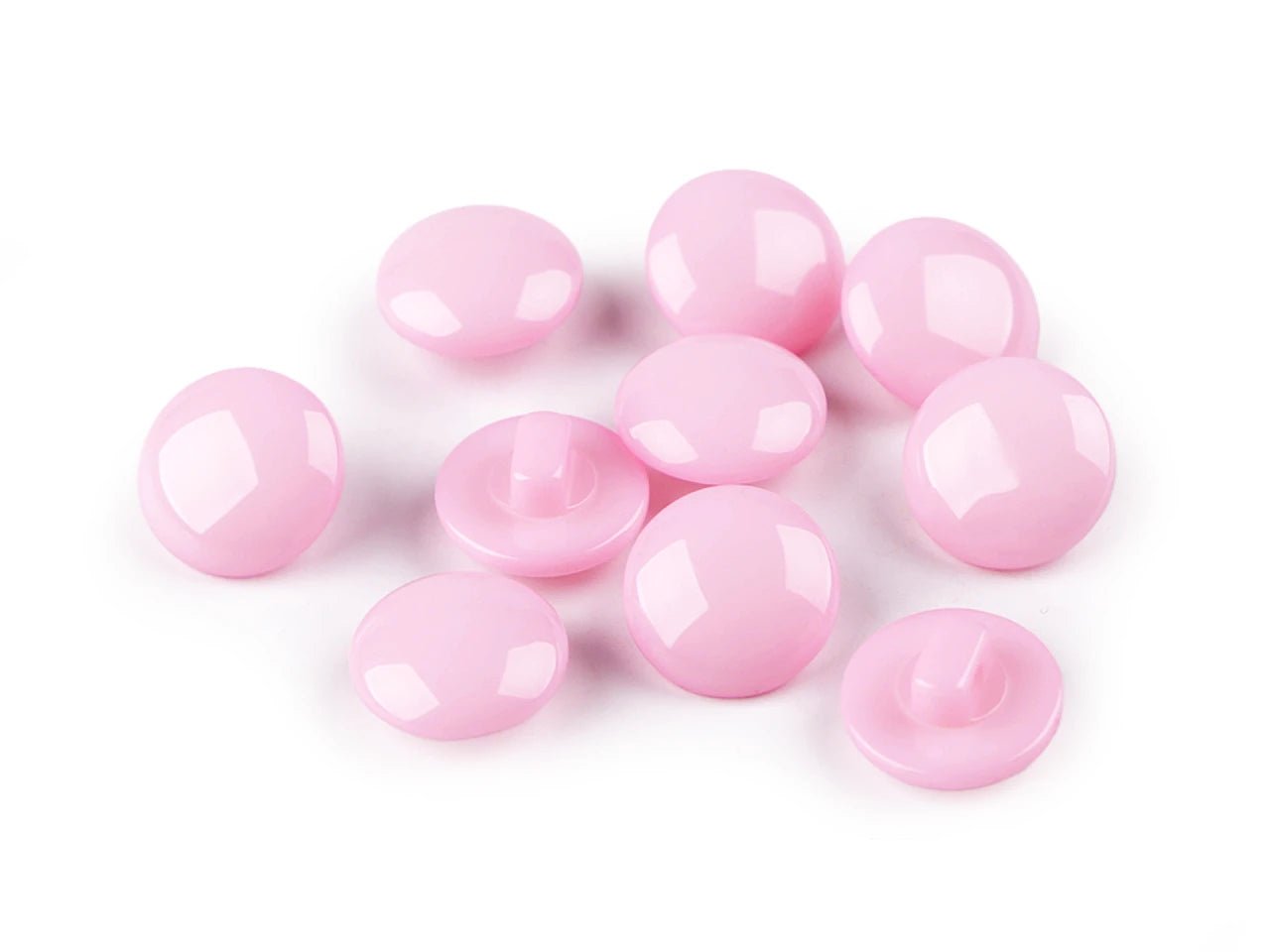 Pogas uz kājiņas 12.5 mm - maigi rozā