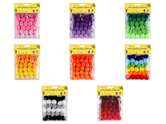 Pomponu komplekts Ø20 mm | 30 gab. | dažādu krāsu varianti