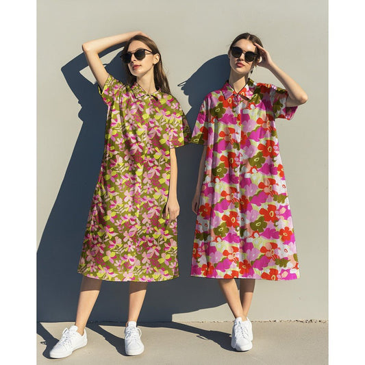 Premium 100% kokvilnas satīns - ziedu motīvs 115 g/m²