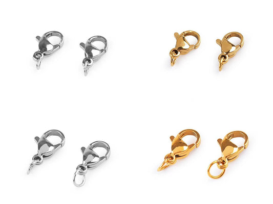 Rotaslietu karabīne ar nerūsējošā tērauda riņķi | 7×10 mm vai 7×12 mm| 2 gb.