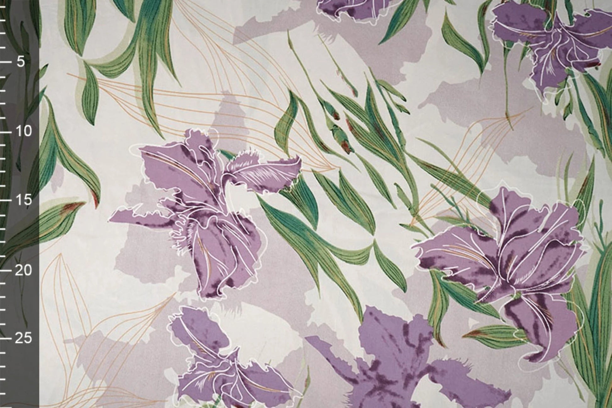 Satīns ar elastānu - lillā orhidejas 80 g/m²