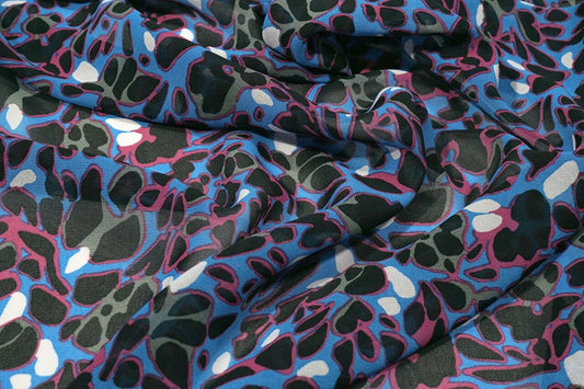 Šifons - abstrakts raksts | 150 cm | 65 g/m²