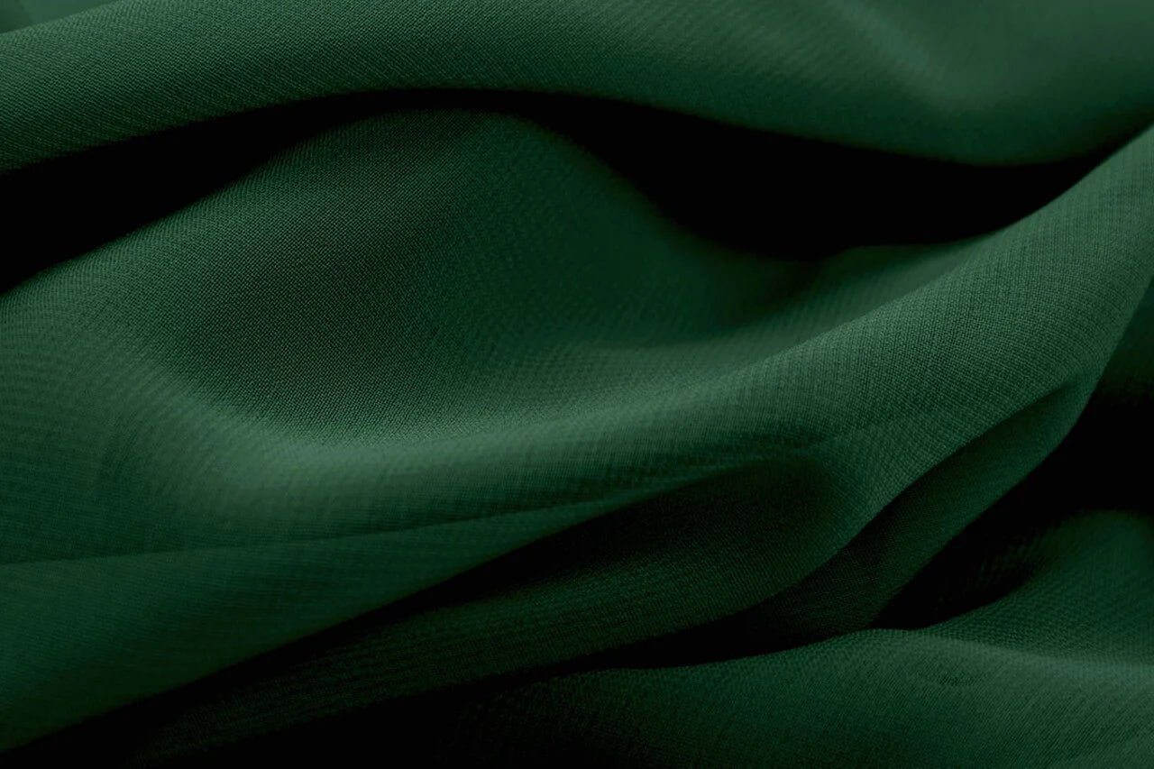 Šifons - tumši zaļš | 150 cm | 80 g/m²