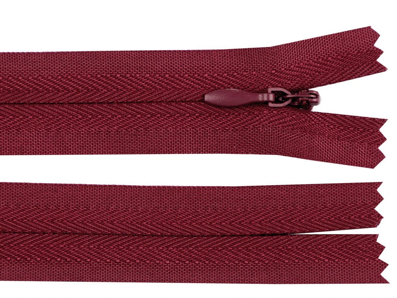 Slēptais rāvējslēdzējs - bordo