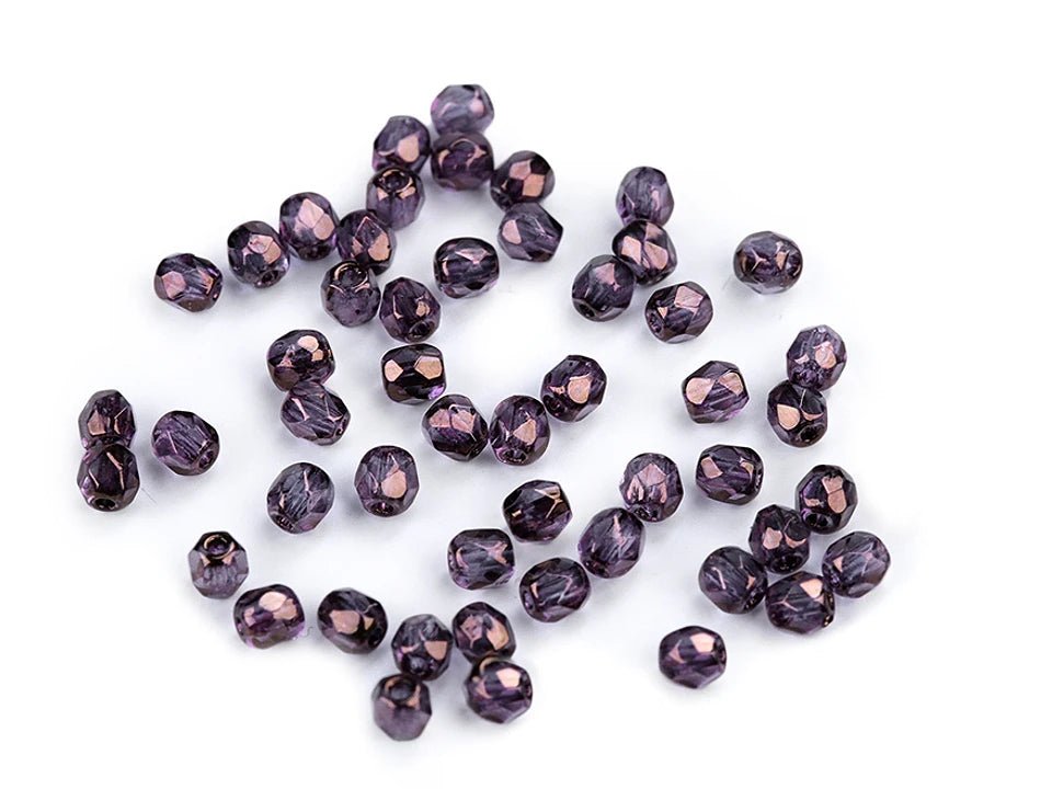 Slīpētas Čehu stikla pērlītes 3 mm - dažādas krāsas 5 g