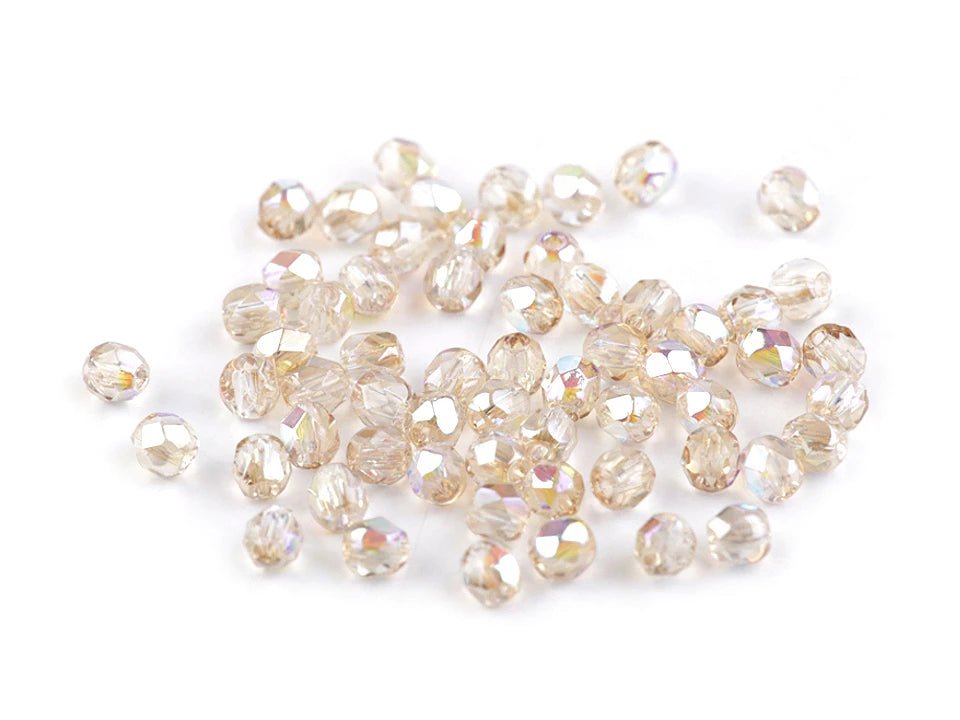 Slīpētas Čehu stikla pērlītes 3 mm - dažādas krāsas 5 g