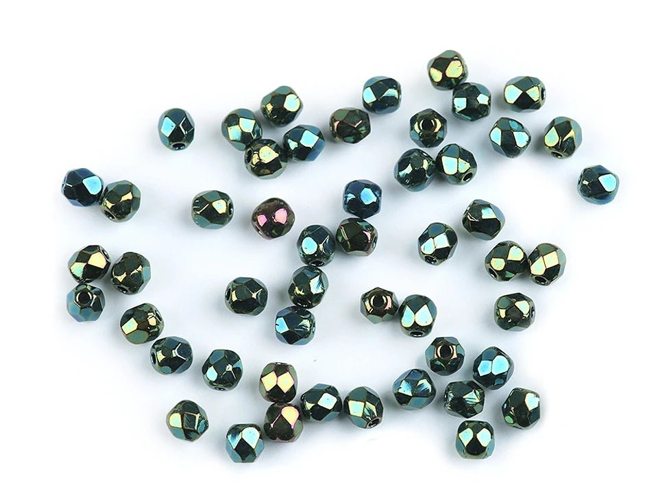 Slīpētas Čehu stikla pērlītes 3 mm - dažādas krāsas 5 g