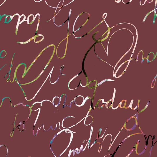 Softshell audums ar elastānu - bordo rakstains 250 g/m²