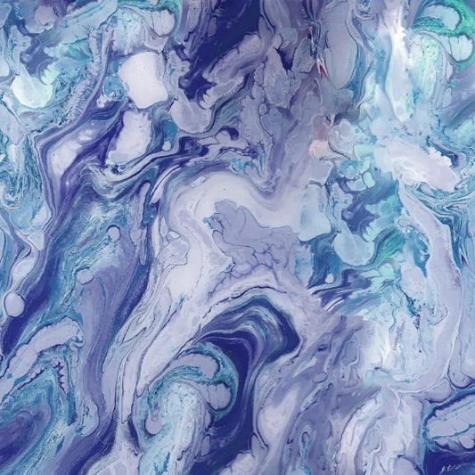 Softshell audums ar elastānu - zils akvarelis 310 g/m²