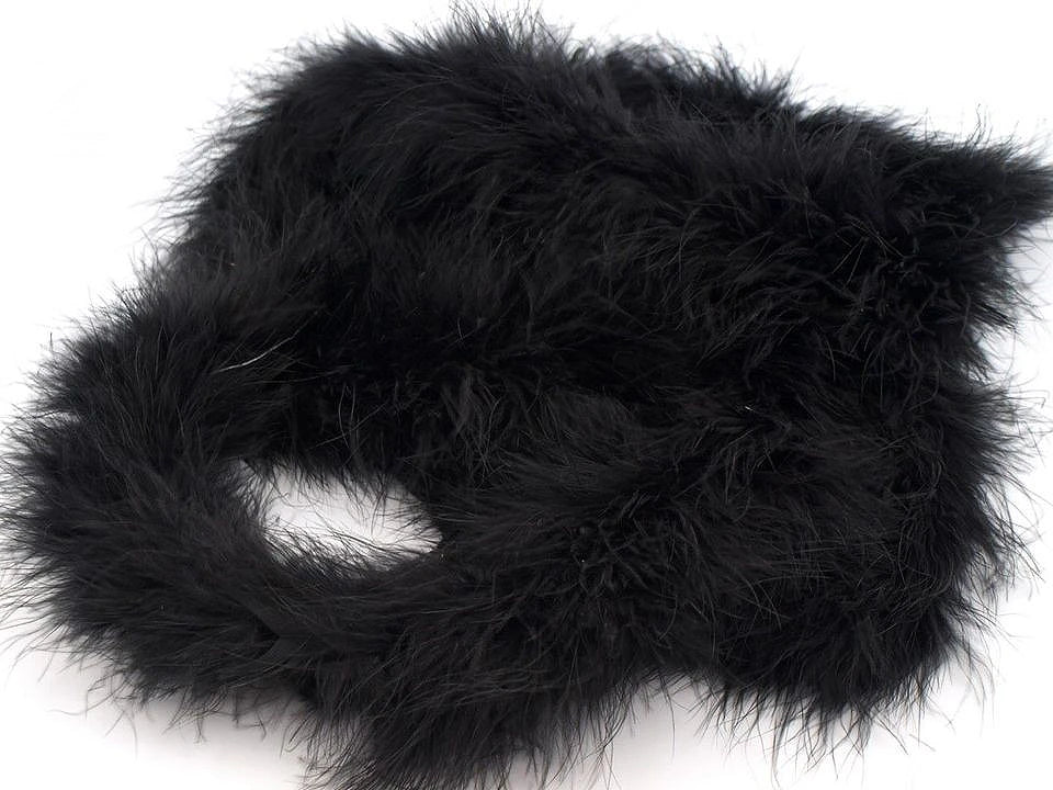 Spalvu boa - melns 2 m