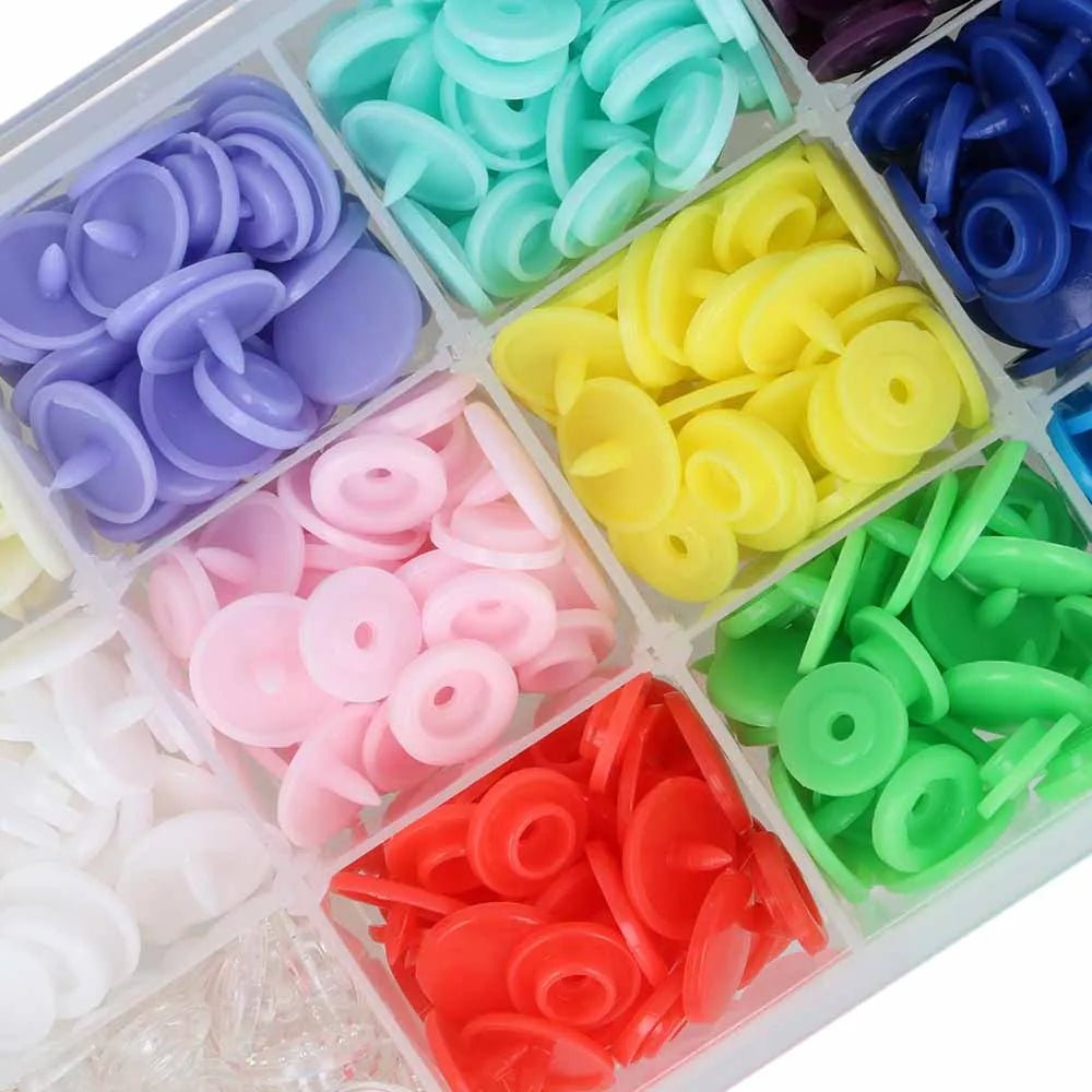 Spiedpogu komplekts Ø12.4 mm 15 krāsas