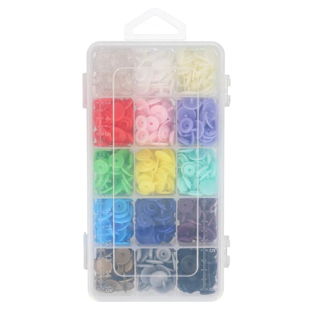 Spiedpogu komplekts Ø12.4 mm 15 krāsas