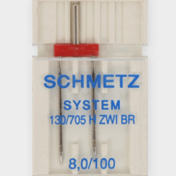 Šujmašīnu adata dubultā universālā SCHMETZ UNIVERSAL TWIN ZWI BR - Nr.8/100 (1gab.)