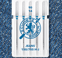 Šujmašīnu adatas džinsam SCHMETZ JEANS - Nr.90 (5gab.)