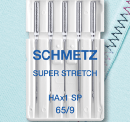 Šujmašīnu adatas ļoti elastīgai trikotāžai SCHMETZ SUPER STRETCH - Nr.65 (5gab.)