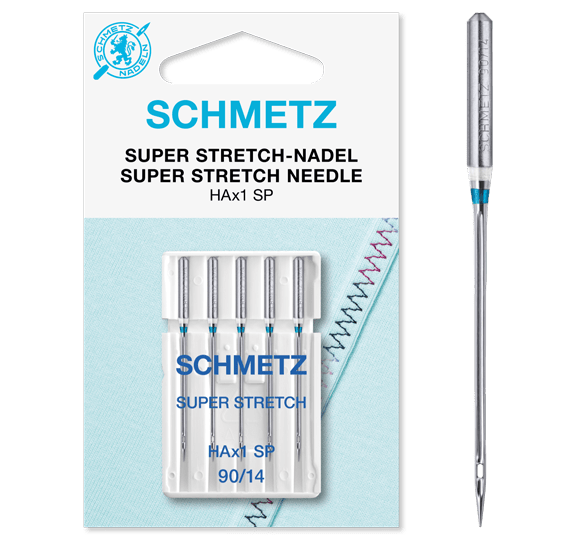 Šujmašīnu adatas ļoti elastīgai trikotāžai SCHMETZ SUPER STRETCH - Nr.90 (5gab.)