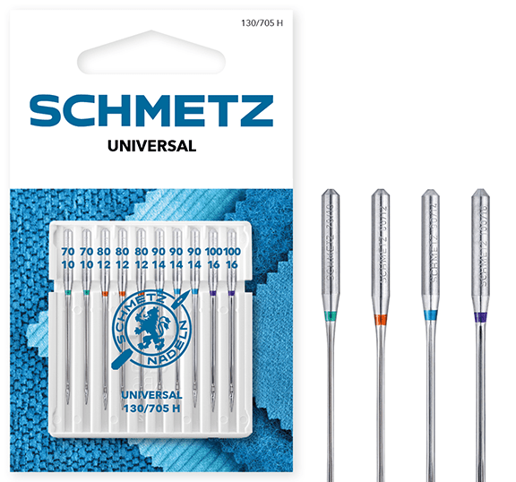 Šujmašinu adatas universālās SCHMETZ UNIVERSAL - Nr./70/80/90/100 (10gab.)