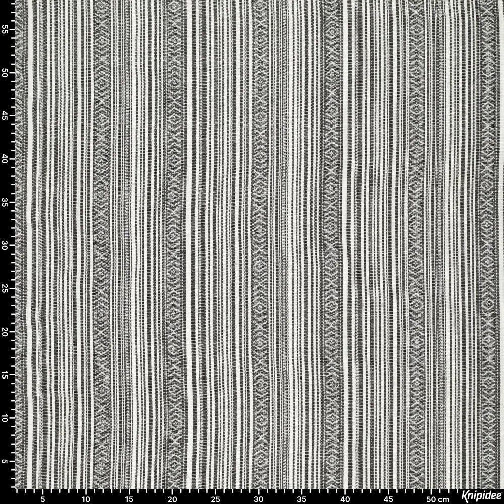 Tautiska raksta audums - pelēcīgie toni 200 g/m²