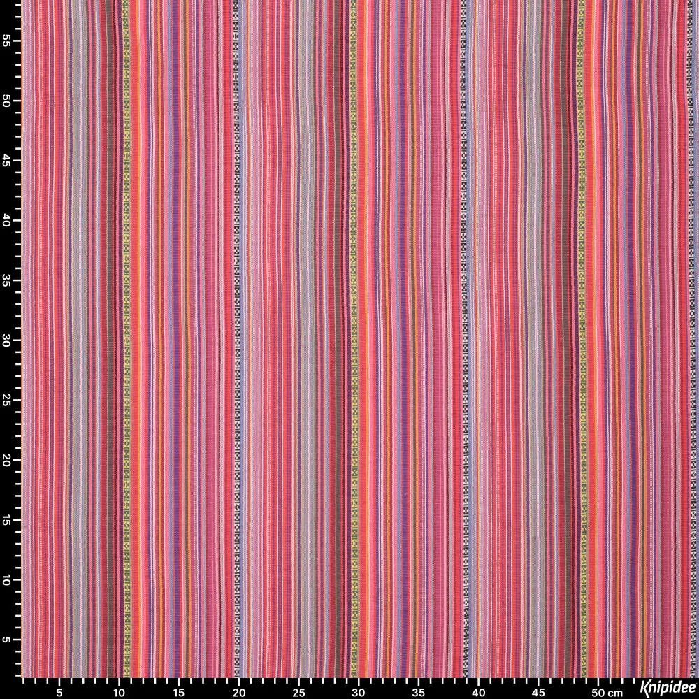 Tautiska raksta audums - rozīgie toni 200 g/m²