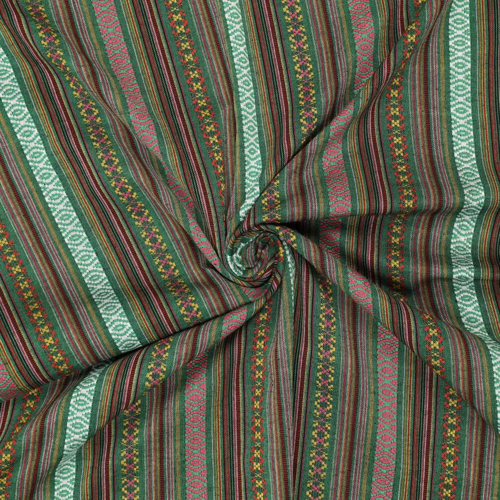 Tautiska raksta audums - zaļš 200 g/m²