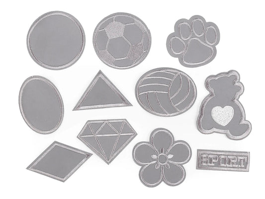 Attēls ar Uzgludināmie atstarotāji, aplikācijas | dažādas formas un izmēri – pieejams Šarlotes audumi