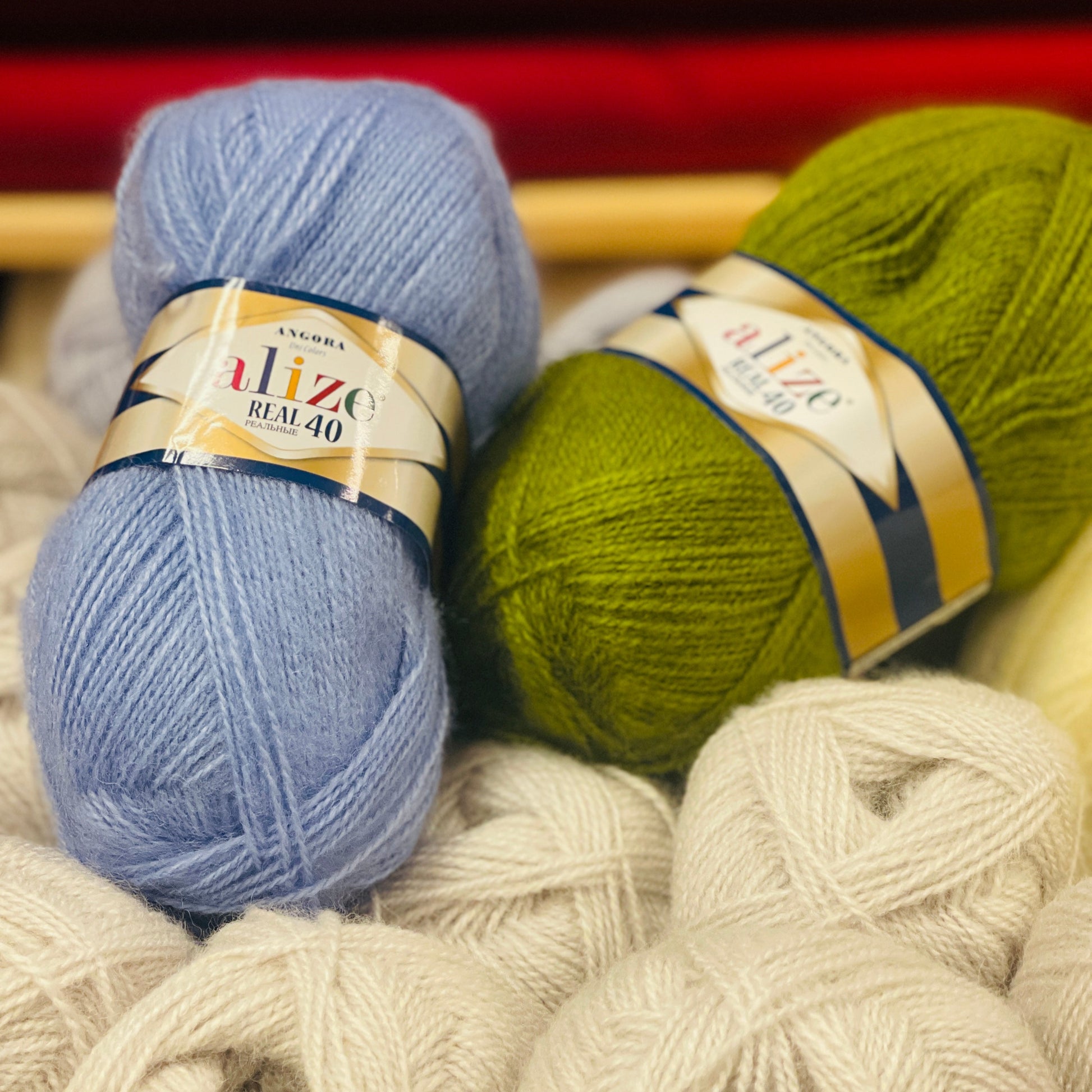 Vilnas Dzija Alize Angora Real 40 439 m 100 g - sviesta tonis #01