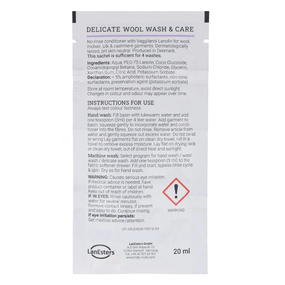Attēls ar Vilnas mazgāšanas līdzeklis Holly Molly– 20 ml – pieejams Šarlotes audumi