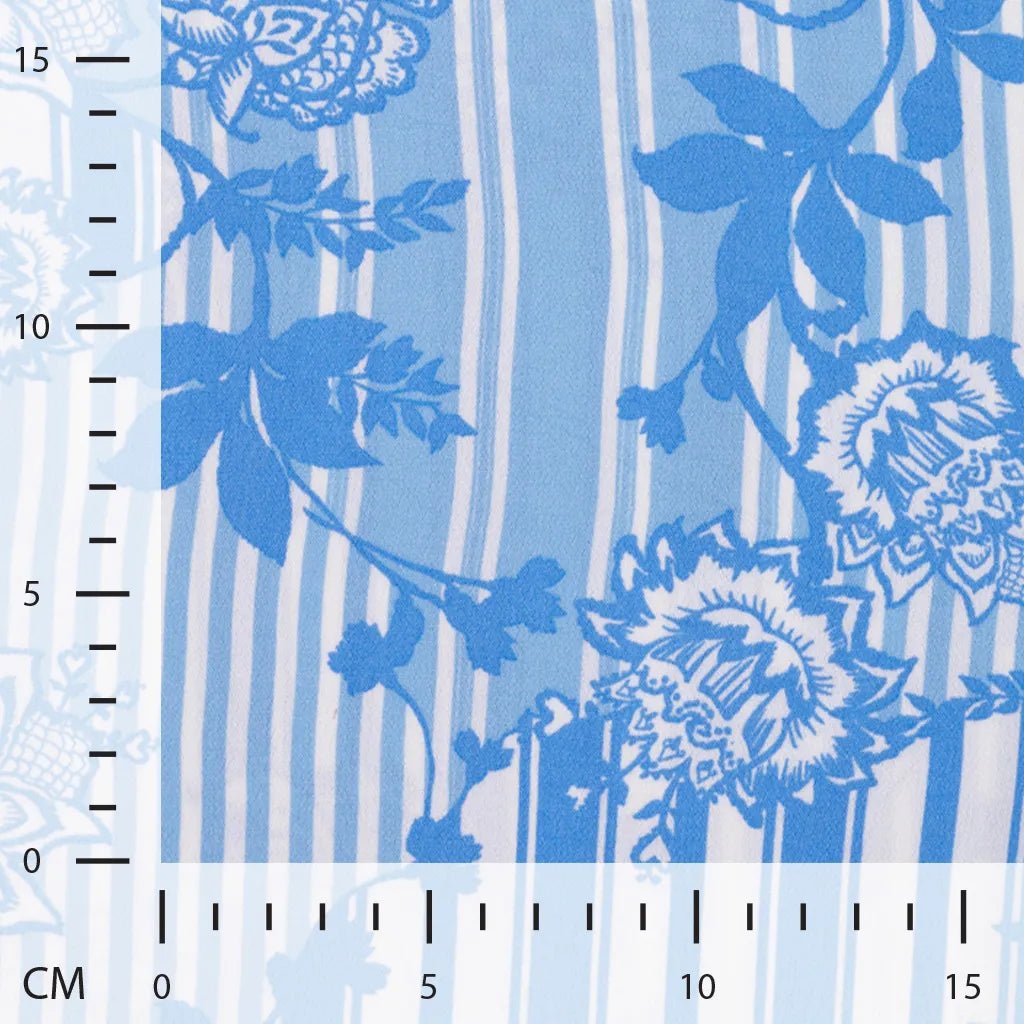 Viskozes audums - līniju un lapu raksts 130 g/m²