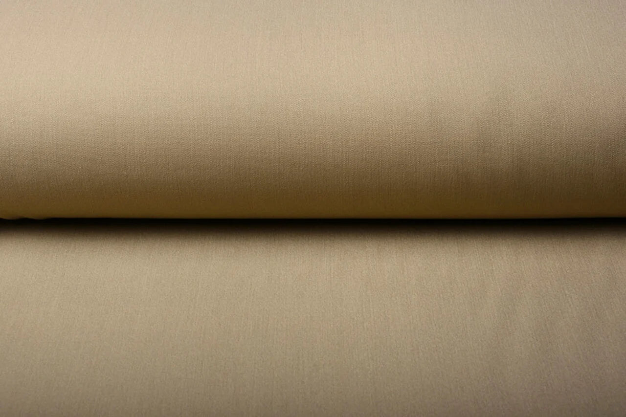 Viskozes kostīmaudums ar elastānu - zeltainā dūmaka 275 g/m²