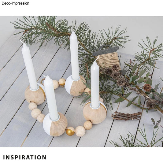 Koka pērlītes Ø18 mm | Dabīgs, neapstrādāts koks