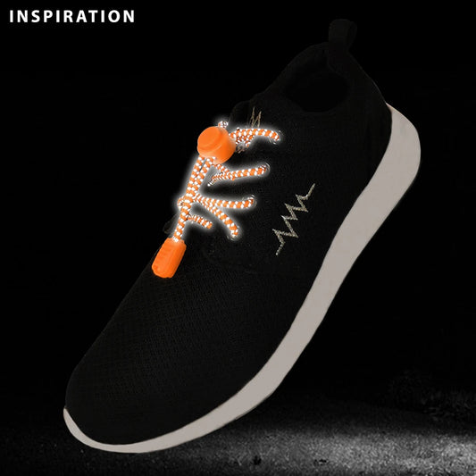 Elastīgas atstarojošas kurpju šņores bez siešanas 120 cm|dažādu toņu