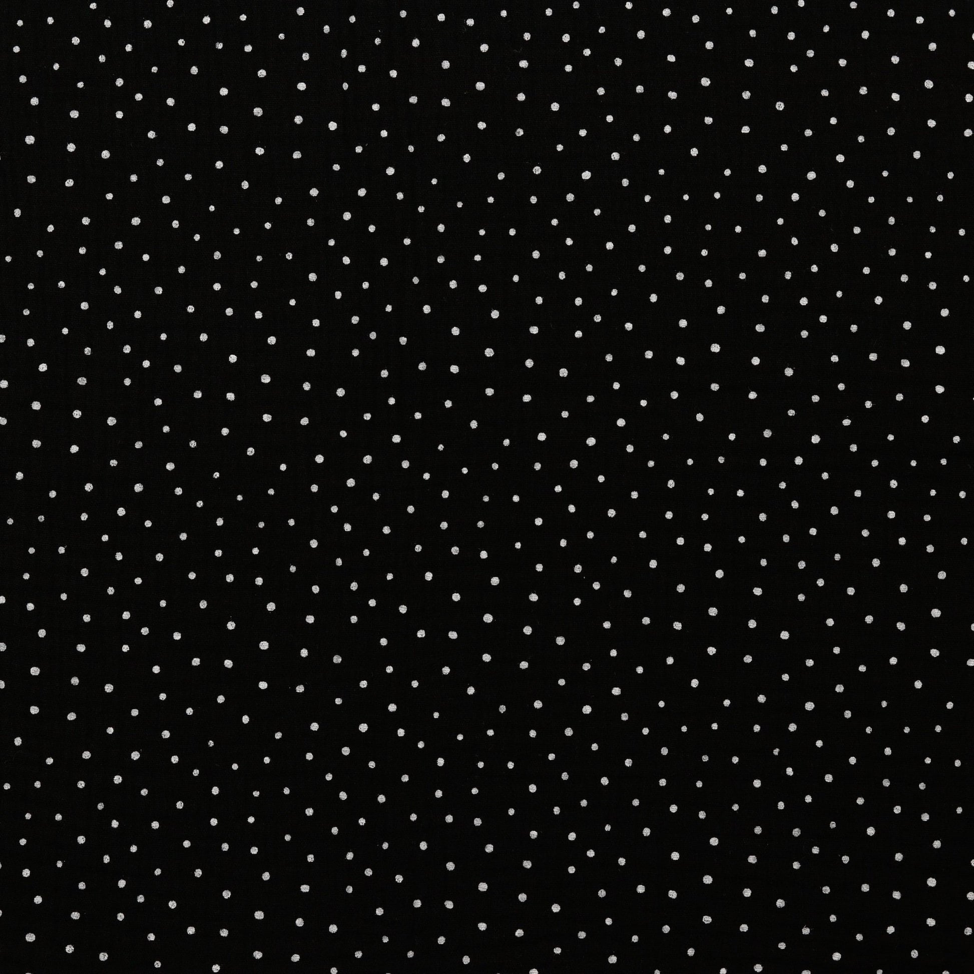 Muslīns-punktiņi uz melna fona 125 g/m²