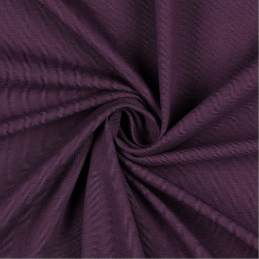 Plānā kokvilnas trikotāža-baklažāns 215 g/m²