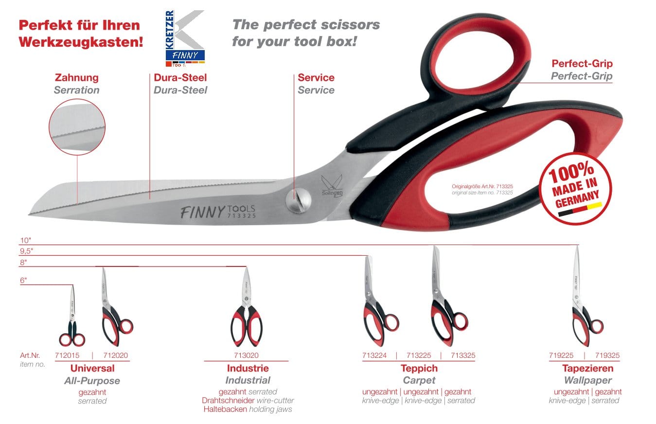 Zig Zag" šķēres audumam KRETZER FINNY CLASSIC