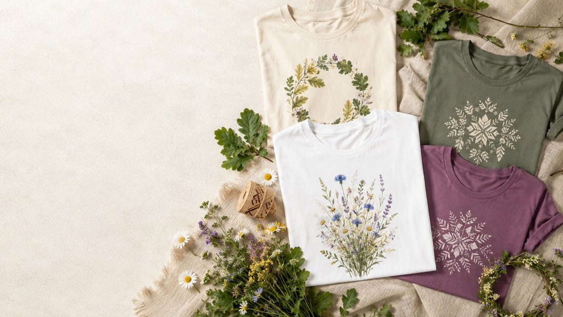 T-shirts with prints for Midsummer and Līgo celebrations, with ready-made designs and personalization options