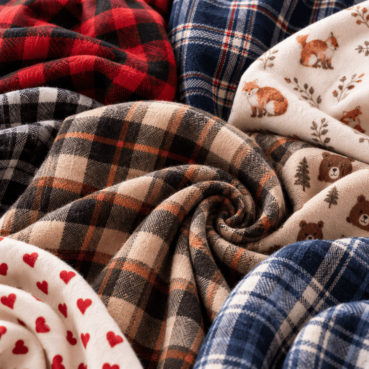 Flannel with print - Charlotte fabrics
