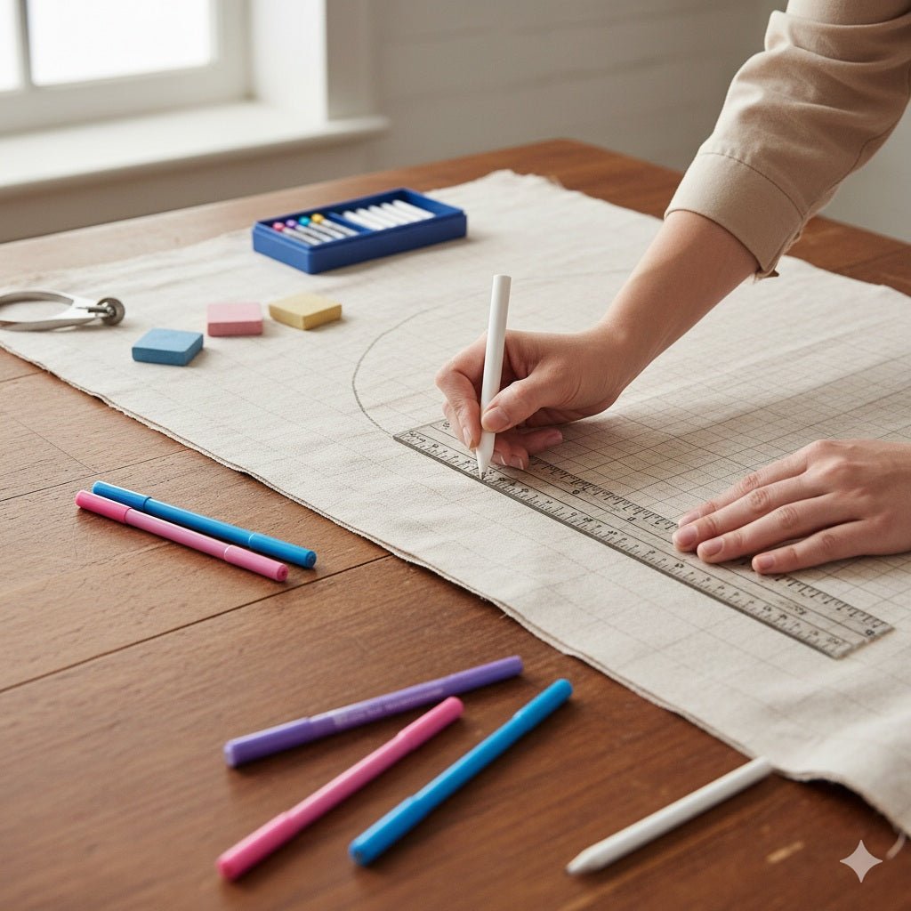 Drēbnieku krīti, ziepes, pildspalvas