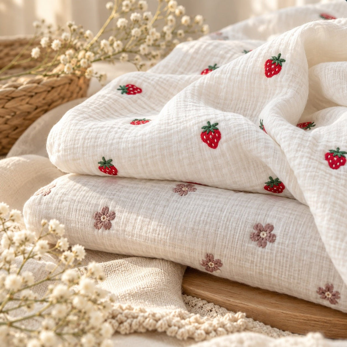 Embroidered muslin - Charlotte Fabrics
