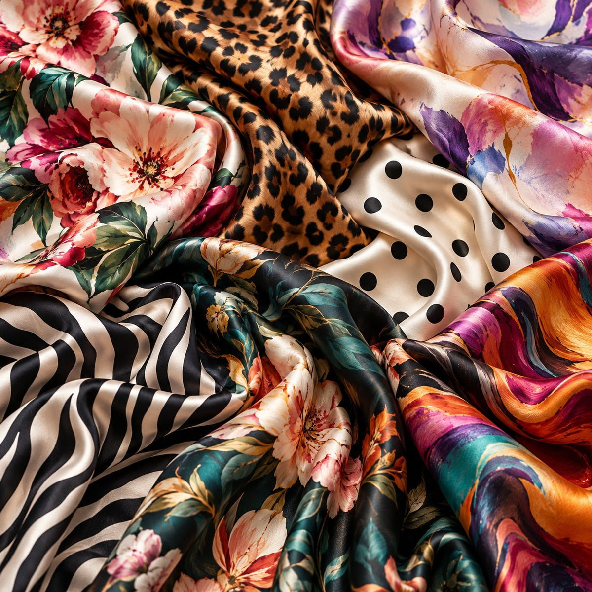 Printed satin - Charlotte fabrics