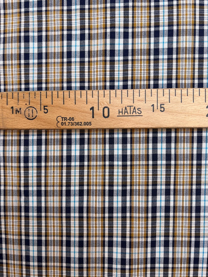 Rūtains kokvilnas un viskozes audums ar elastānu daudzkrāsu rakstā– Itālija