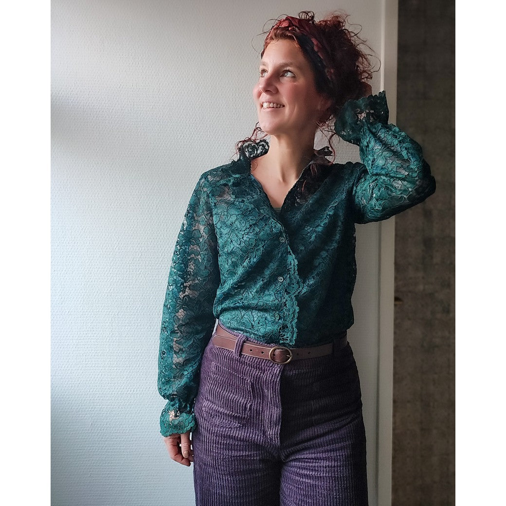 Nėrinių audinys-pieninė balta 130 g/m²